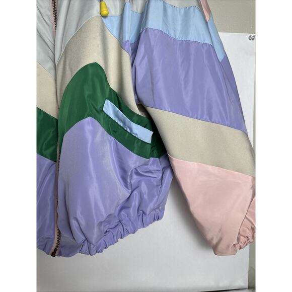 Cotton Sugar DoDo Clinique PASTEL COLOR PINK PURPLE WINDRUNNER JACKET 80s Style - Picture 4 of 16